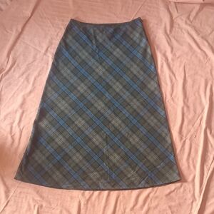 Liz Claiborne Green & Blue Plaid Skirt